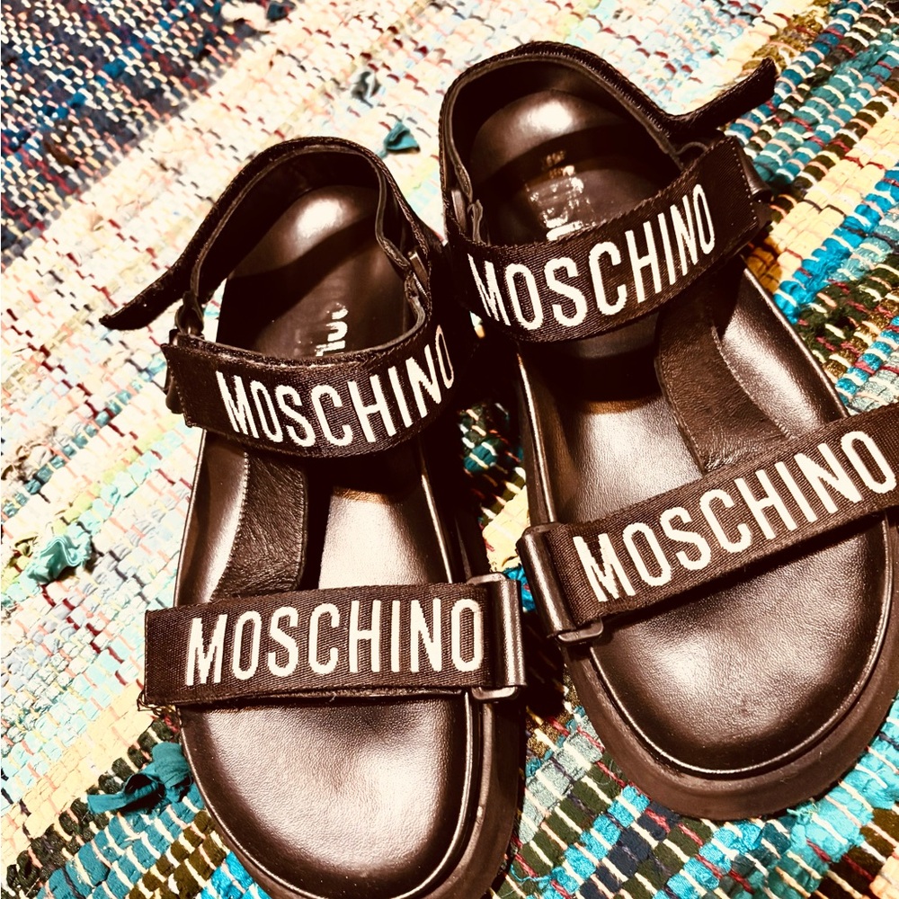 Moschino Black Sandals with Chunky Sole - Picture 3 of 4